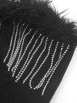 Rhinestone fringe mini dress - View 6 | Lwiis