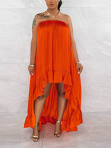 Strapless High-Low Maxi Dress - View 10 | Lwiis