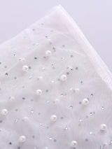 Pearl Rhinestone Cover-Up Beach Dress - View 10 | Lwiis