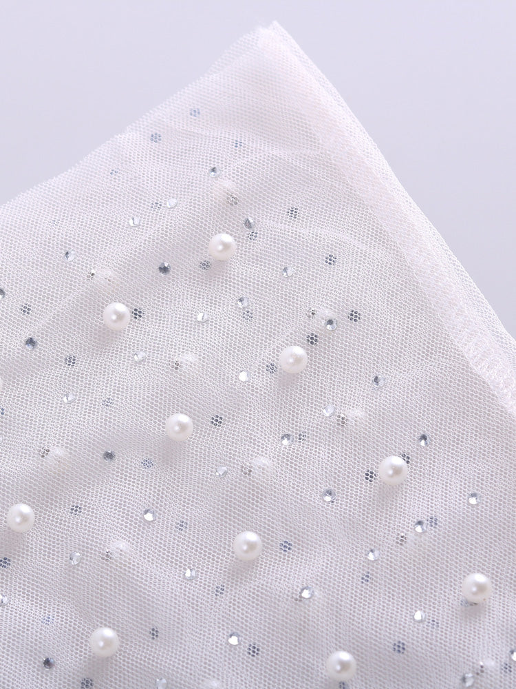 Pearl Rhinestone Cover-Up Beach Dress - View 10 | Lwiis