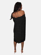 Off shoulder polka dot flare sleeve dress - View 6 | Lwiis