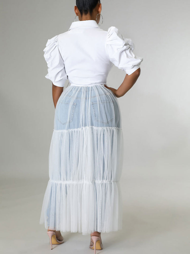 Long Sleeve Maxi Dress with Belt - View 7 | Lwiis