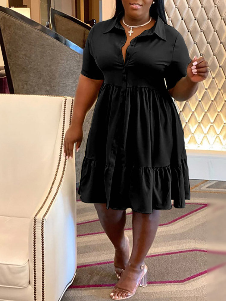 Button Down Shirt Dress - View 12 | Lwiis