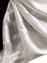 Off Shoulder Satin Mini Dress with Bow - View 6 | Lwiis