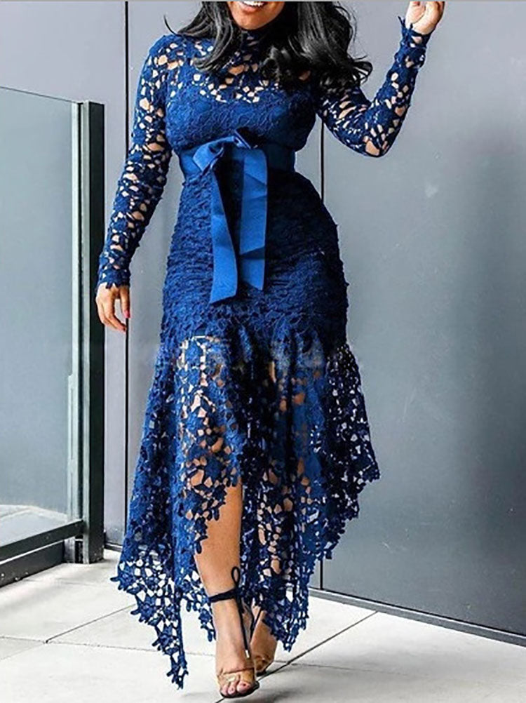 Lace Mermaid Maxi Dress - View 8 | Lwiis