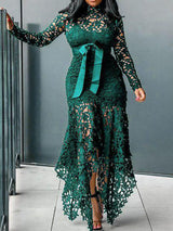 Lace Mermaid Maxi Dress - View 12 | Lwiis