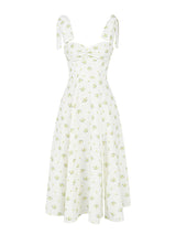 Ruched Midi Dress with High Slit - View 8 | Lwiis