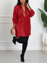 Sequin shirt dress - View 14 | Lwiis