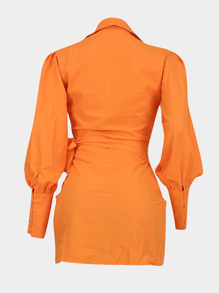 Wrap shirt mini dress - View 6 | Lwiis