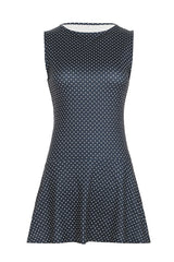 Polka dot mini dress with ruched side detail - View 6 | Lwiis