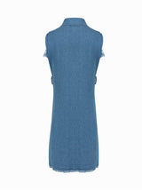 Button Front Denim Dress - View 11 | Lwiis