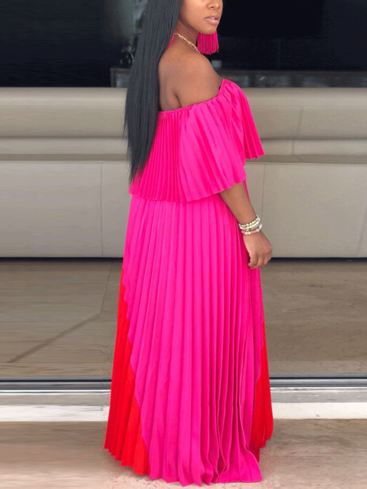 Ruffle Off Shoulder Maxi Dress - View 7 | Lwiis