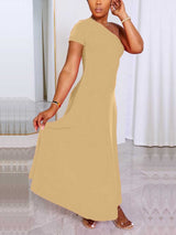 one shoulder midi dress - View 14 | Lwiis