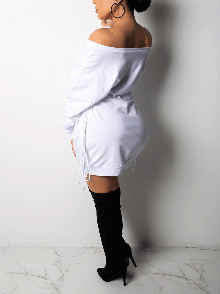 Off shoulder mini dress - View 7 | Lwiis