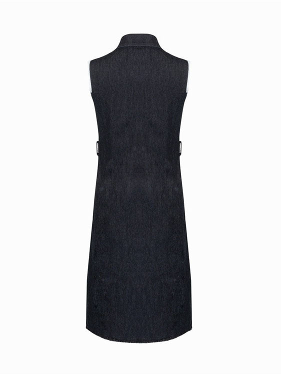 Button Front Denim Dress - View 16 | Lwiis