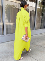 Maxi Button Shirt Dress - View 14 | Lwiis