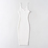 Black bodycon midi dress with ribbed texture