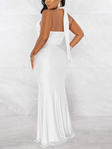 Halter neck ruched maxi dress - View 12 | Lwiis