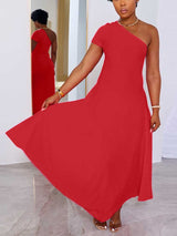 one shoulder midi dress - View 11 | Lwiis