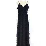 Feather trim maxi dress - View 6 | Lwiis