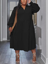 Ruffle V Neck Maxi Dress - View 6 | Lwiis