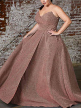 Elegant V Neck Maxi Dress with High Slit - View 6 | Lwiis