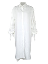 Turndown collar long sleeve shirt dress - View 14 | Lwiis