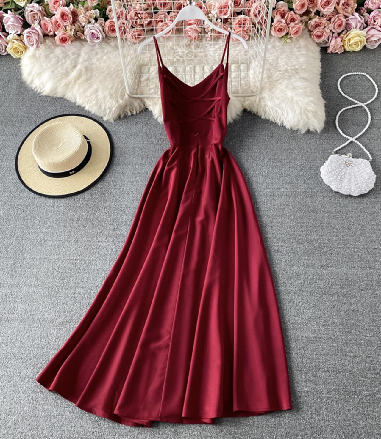V-neck A-line maxi dress - View 7 | Lwiis