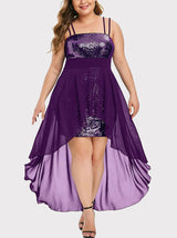 High Low Sequin Maxi Dress - View 6 | Lwiis