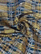 Plaid Sequin Long Sleeve Dress - View 11 | Lwiis