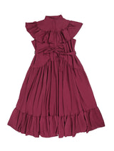 Plus size ruffled maxi dress with belt - View 13 | Lwiis