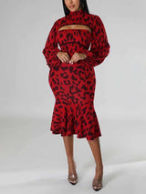 Leopard print midi dress - View 25 | Lwiis