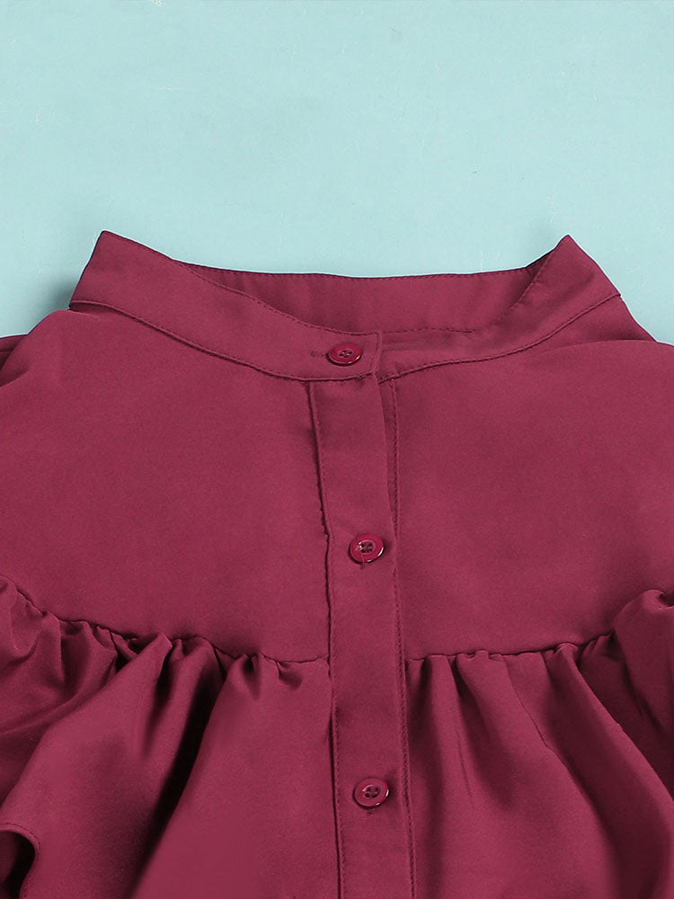 Plus size ruffled maxi dress with belt - View 14 | Lwiis