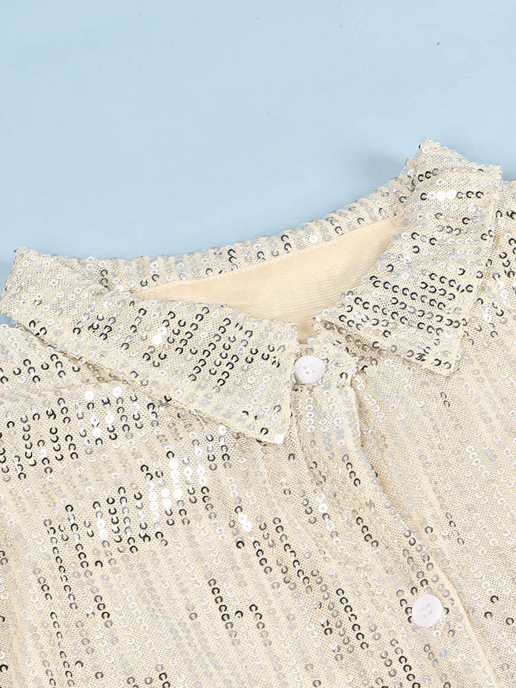 Sequin shirt dress - View 9 | Lwiis