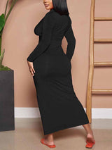 Collared Button Down Maxi Dress - View 8 | Lwiis
