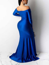 Formal Off Shoulder Mermaid Dress - View 8 | Lwiis
