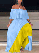 Ruffle Off Shoulder Maxi Dress - View 8 | Lwiis