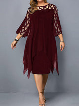 Asymmetric Hem Midi Dress - View 7 | Lwiis