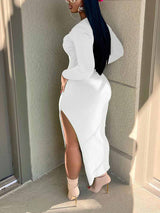 Ribbed knit midi dress - View 8 | Lwiis