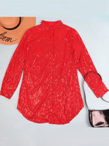 Sequin shirt dress - View 16 | Lwiis
