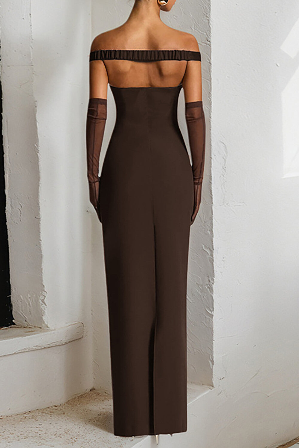 Mermaid Satin Formal Gown - View 6 | Lwiis
