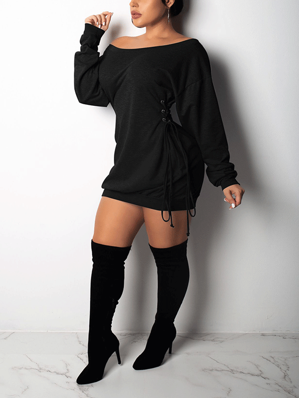 Off shoulder mini dress - View 13 | Lwiis