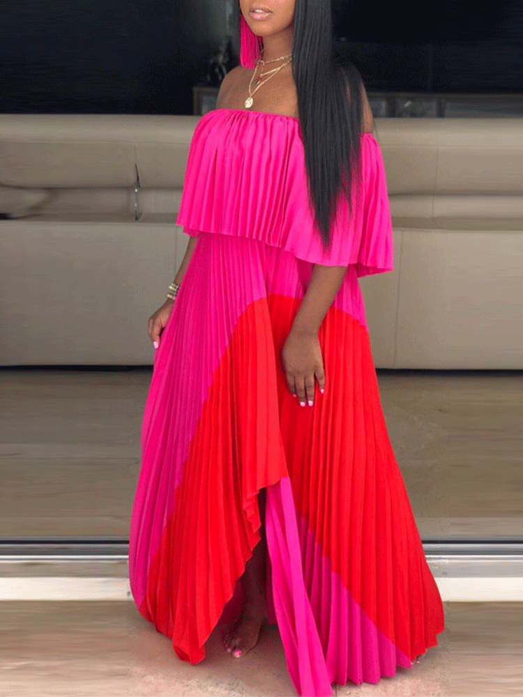 Ruffle Off Shoulder Maxi Dress - View 6 | Lwiis