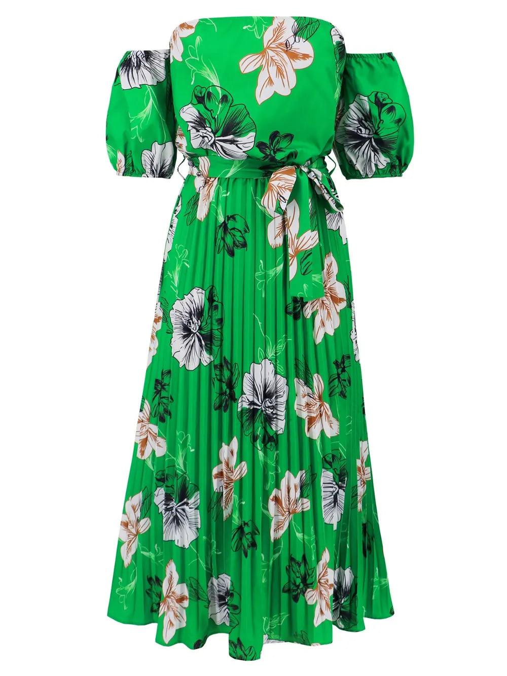 Floral Off-Shoulder Midi Dress - View 17 | Lwiis