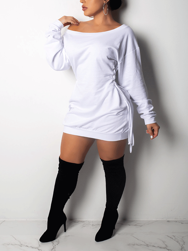 Off shoulder mini dress - View 6 | Lwiis
