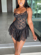 Lace Babydoll Dress - View 6 | Lwiis