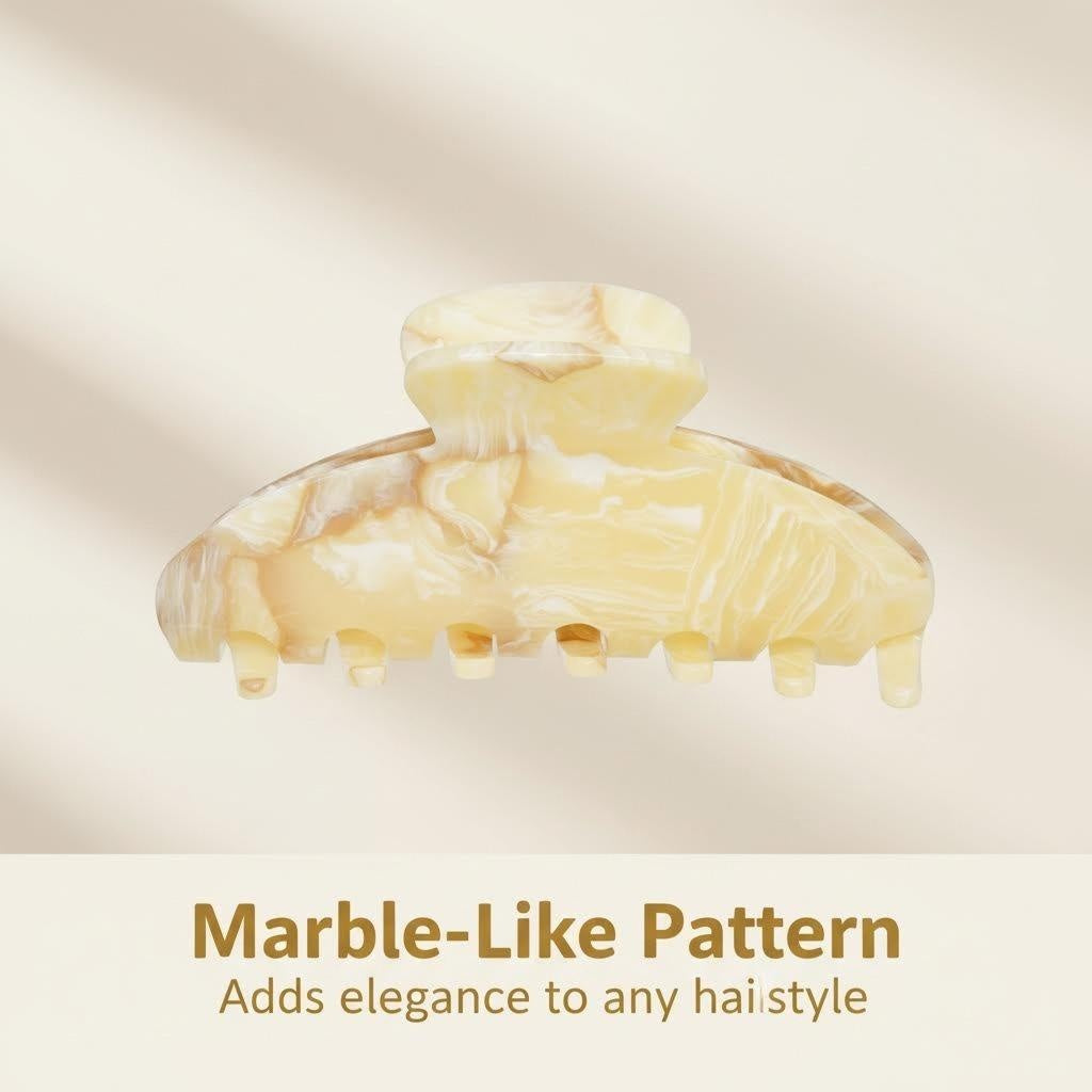 Elegant marble-like pattern adds elegance to any hairstyle