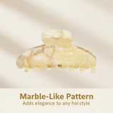 Elegant marble-like pattern adds elegance to any hairstyle