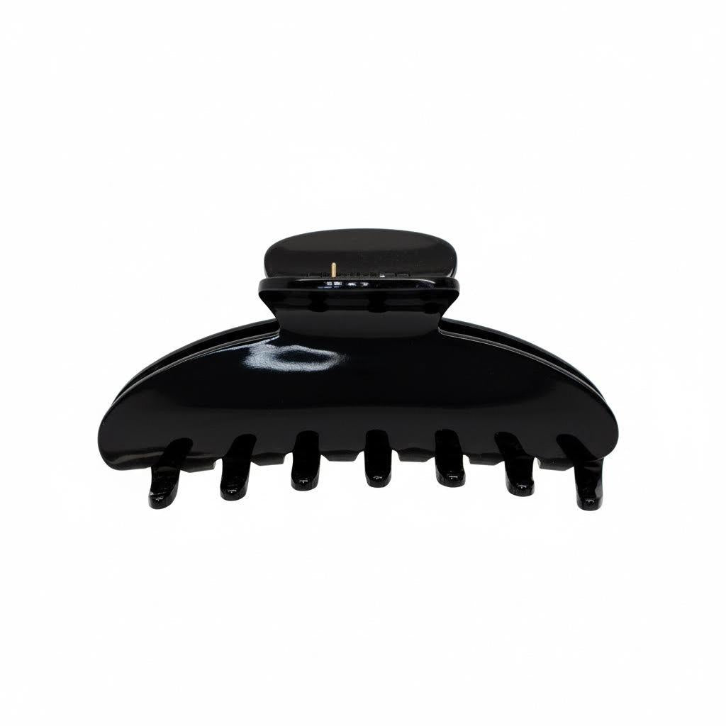 Black glossy hair claw clip