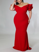 Ruffle Sleeve Mermaid Dress - View 13 | Lwiis